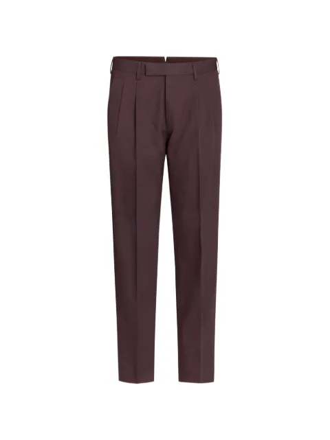 Zegna pleated pressed-crease trousers