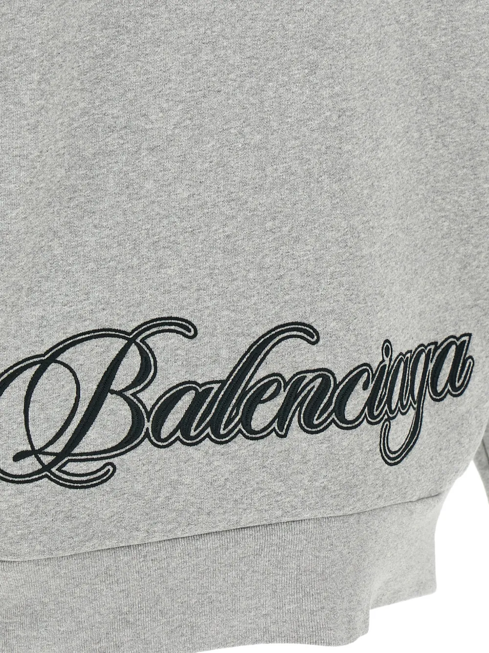 Balenciaga Cursive katoenen hoodie met borduurwerk Grijs