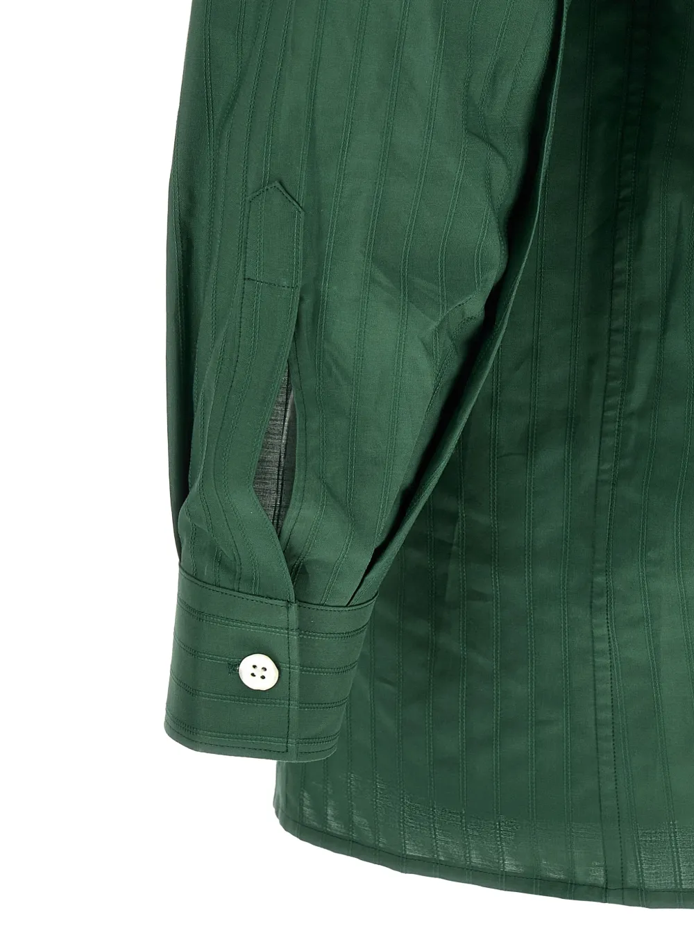 Namacheko Grinda overhemd met jacquard-streep Groen
