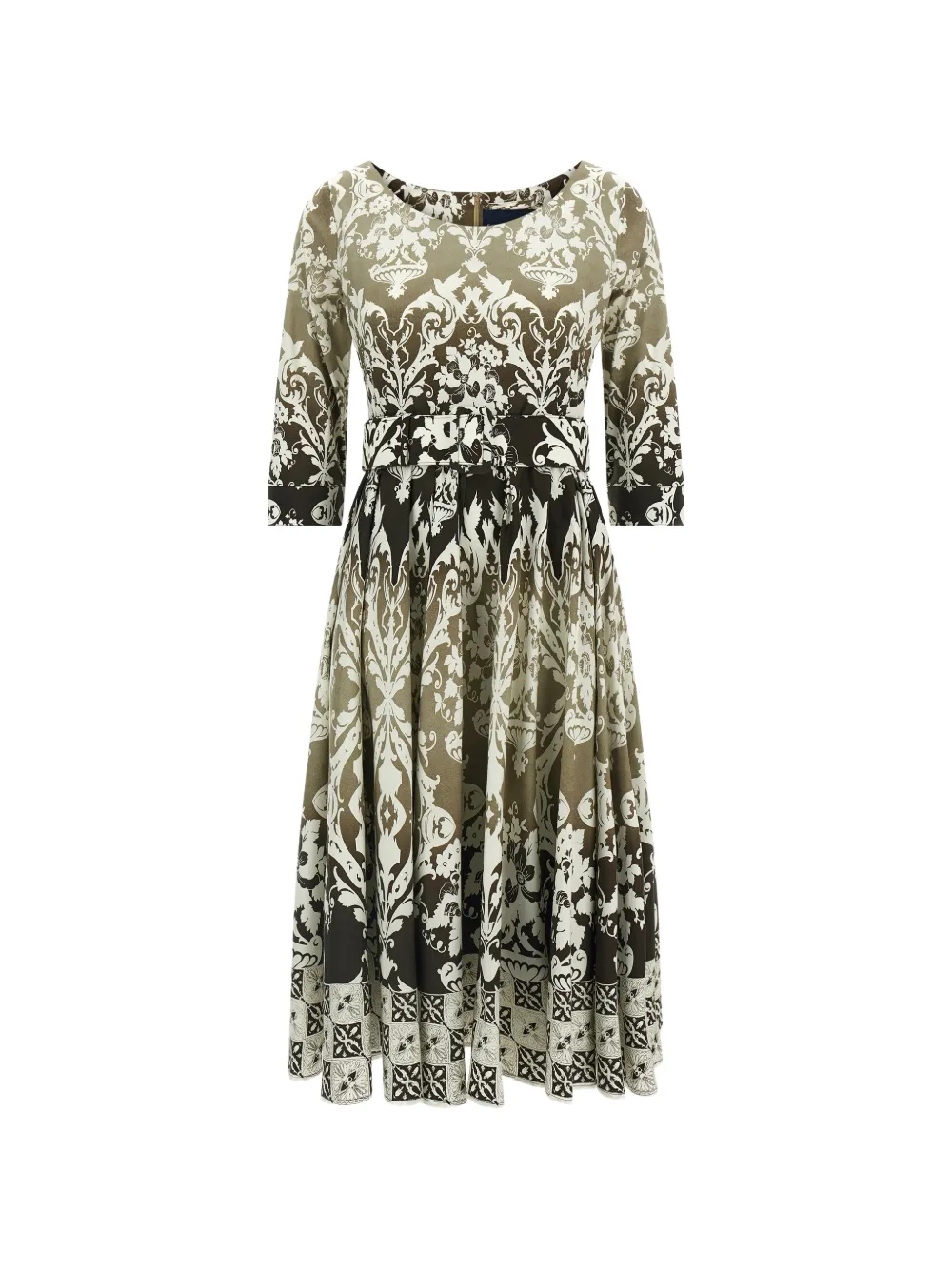 Samantha Sung Abelia all-over print dress - Toni neutri