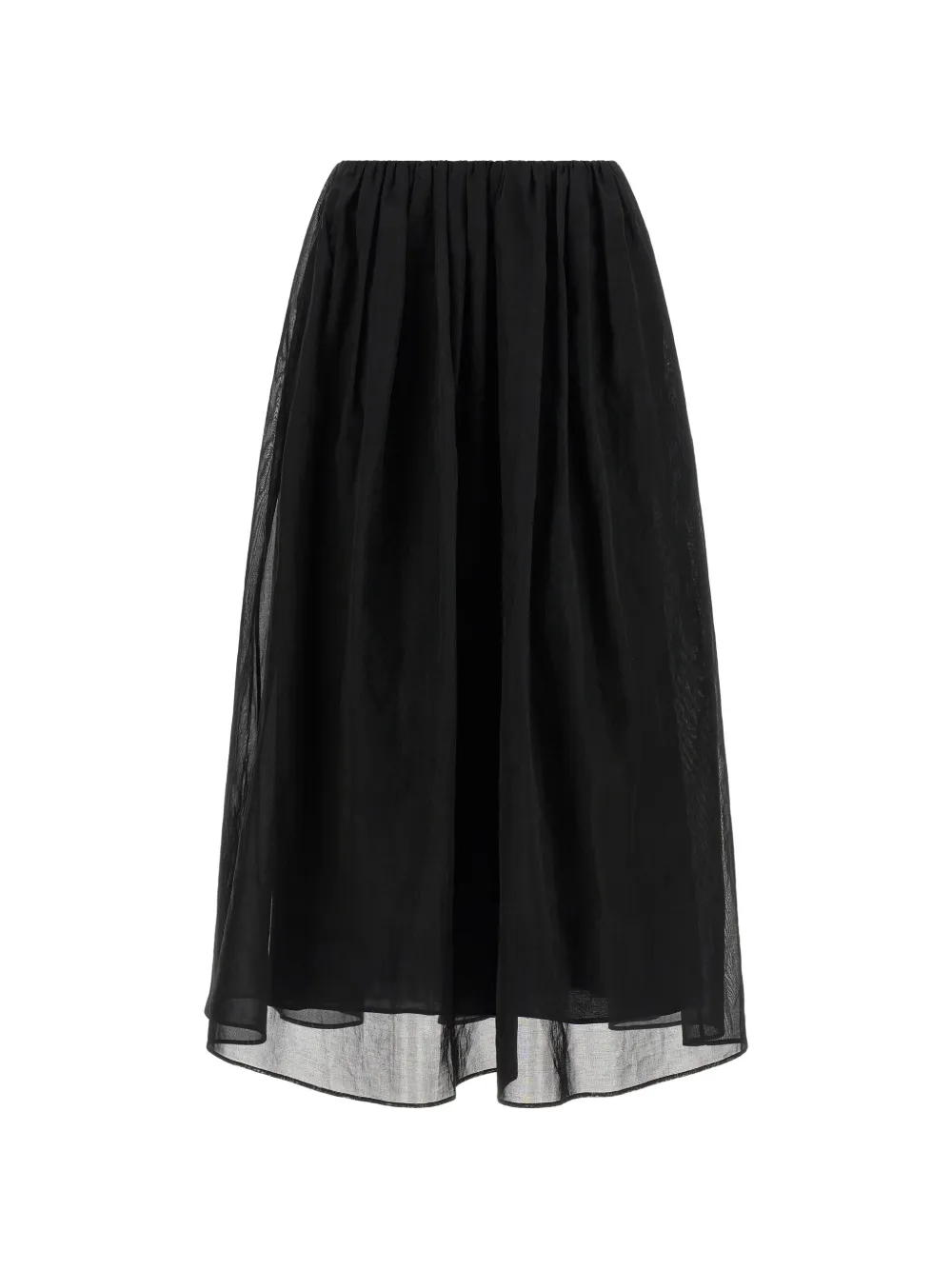 Brunello Cucinelli organza midi skirt - Nero