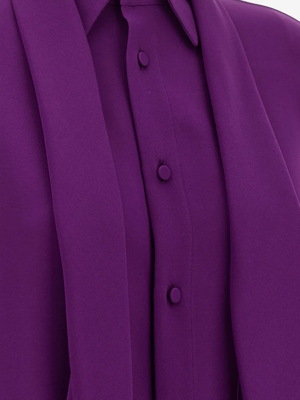 Balenciaga Blouse met gestrikte hals Paars