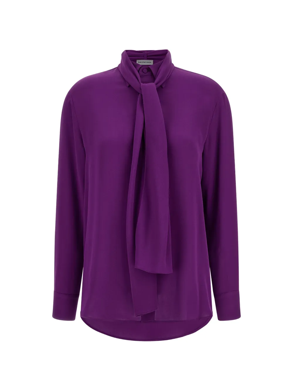 Balenciaga scarf-collar silk shirt - Viola