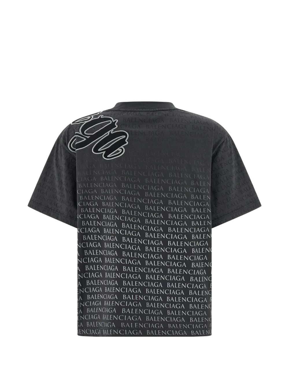 Balenciaga Cursive T-shirt met print Grijs