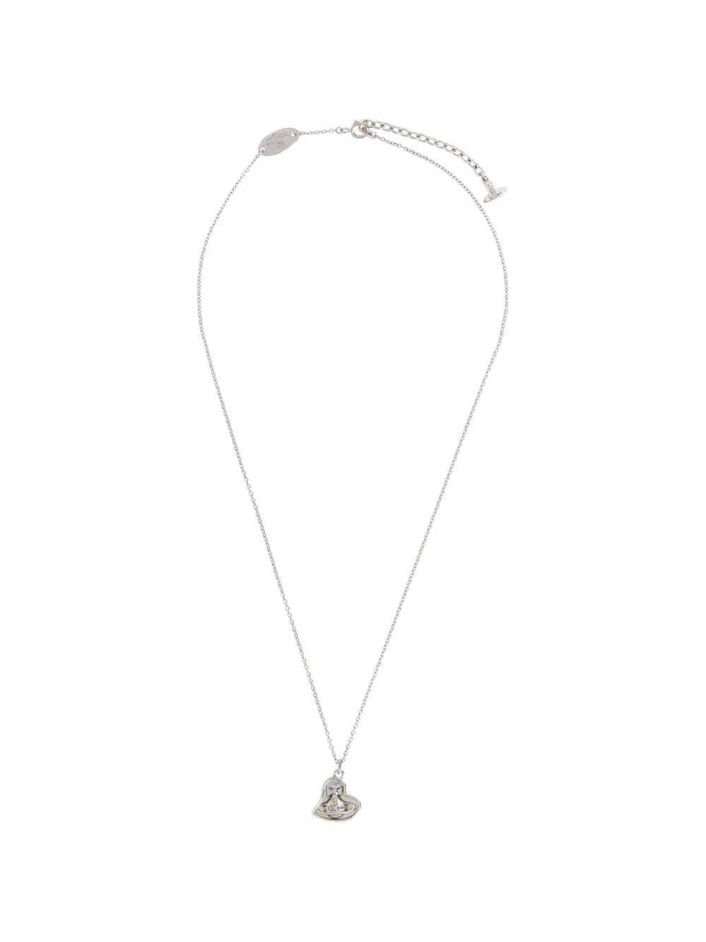 Vivienne Westwood Faye Orb heart necklace - Argento