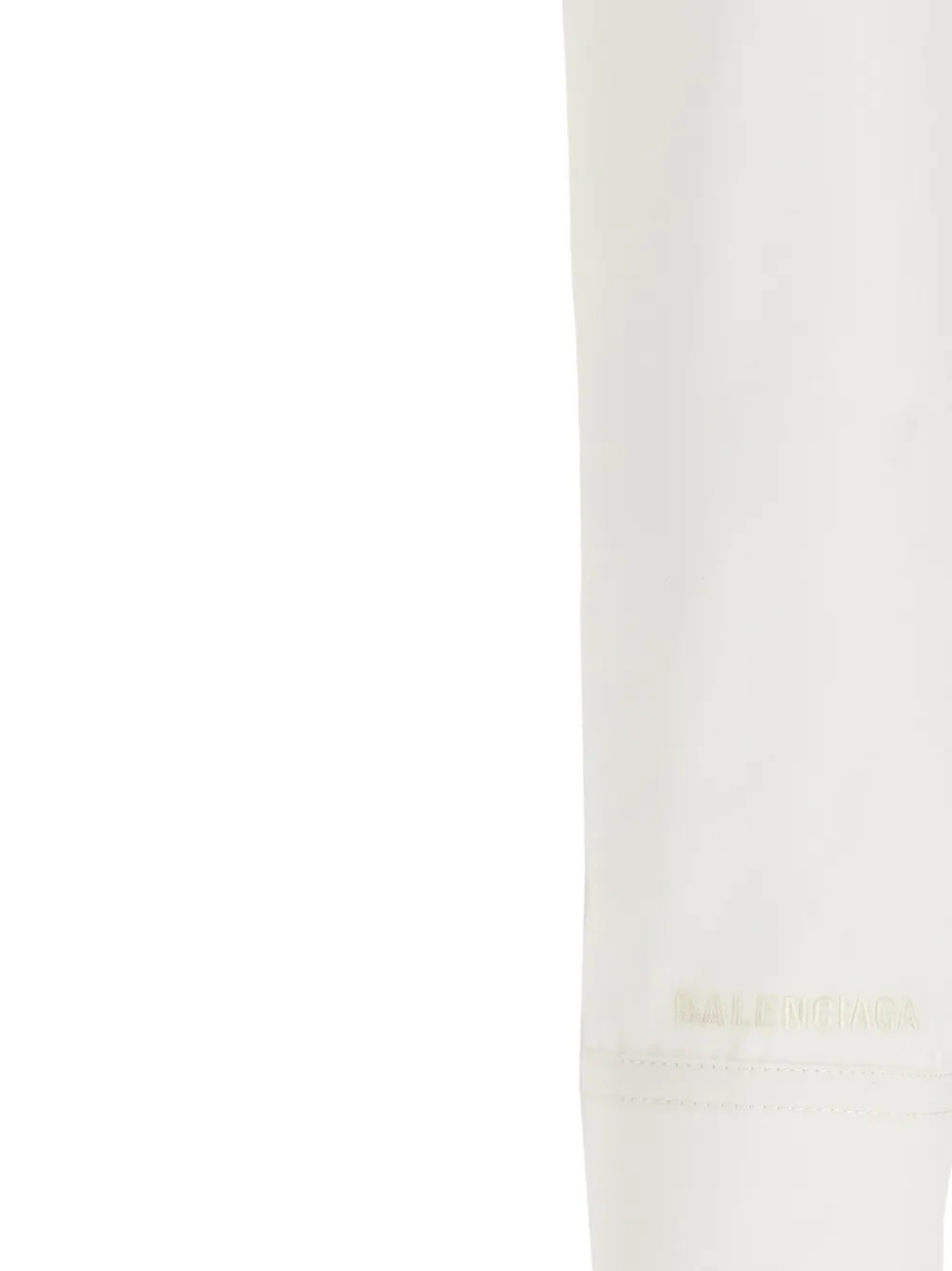 Balenciaga Cropped shirt met geborduurd logo Beige