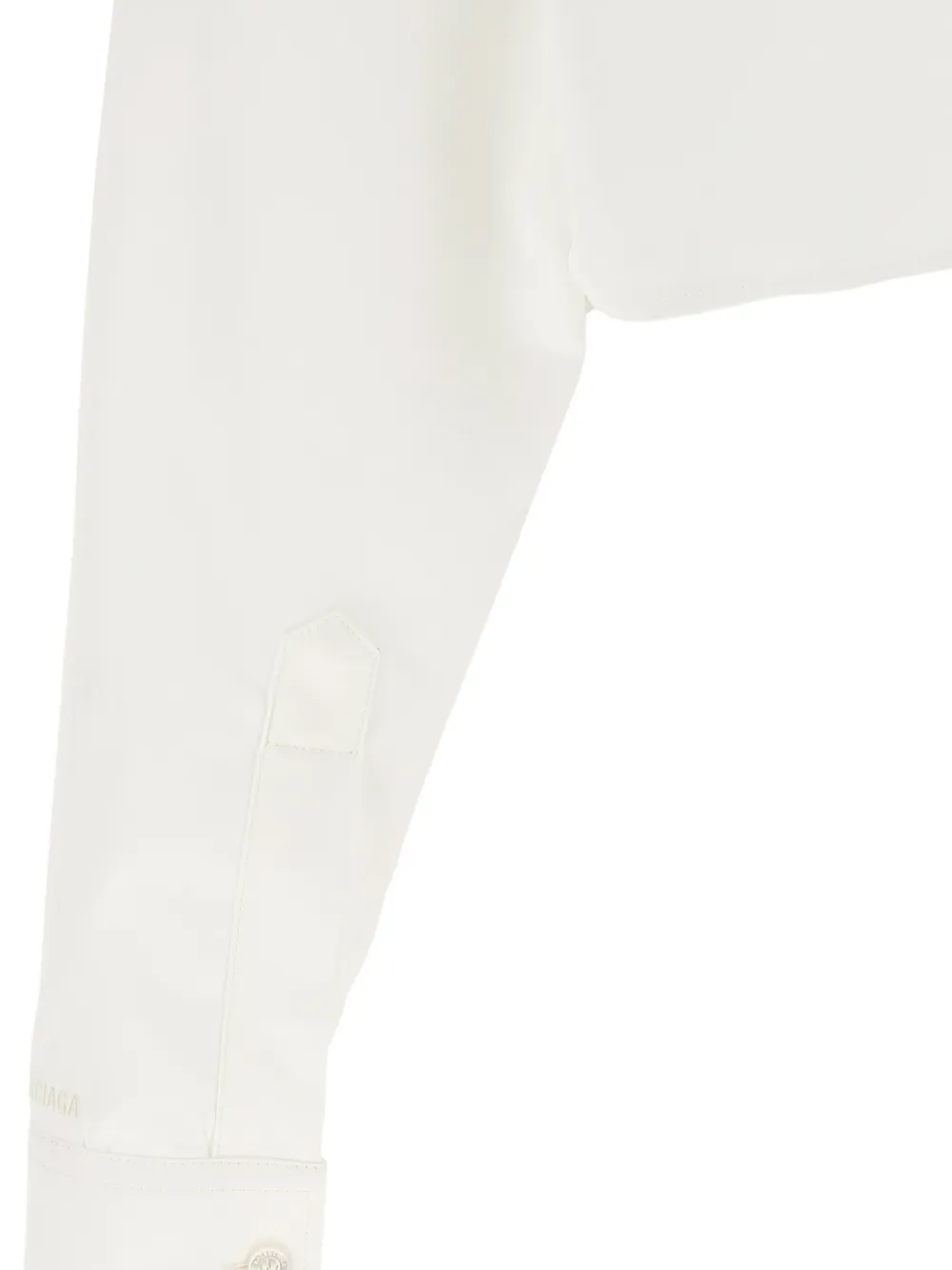 Balenciaga Cropped shirt met geborduurd logo Beige