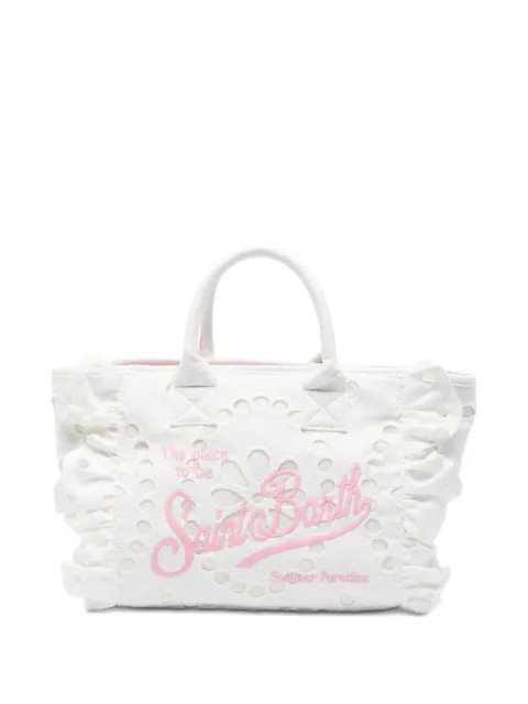 MC2 Saint Barth ruffled broderie-anglaise tote bag