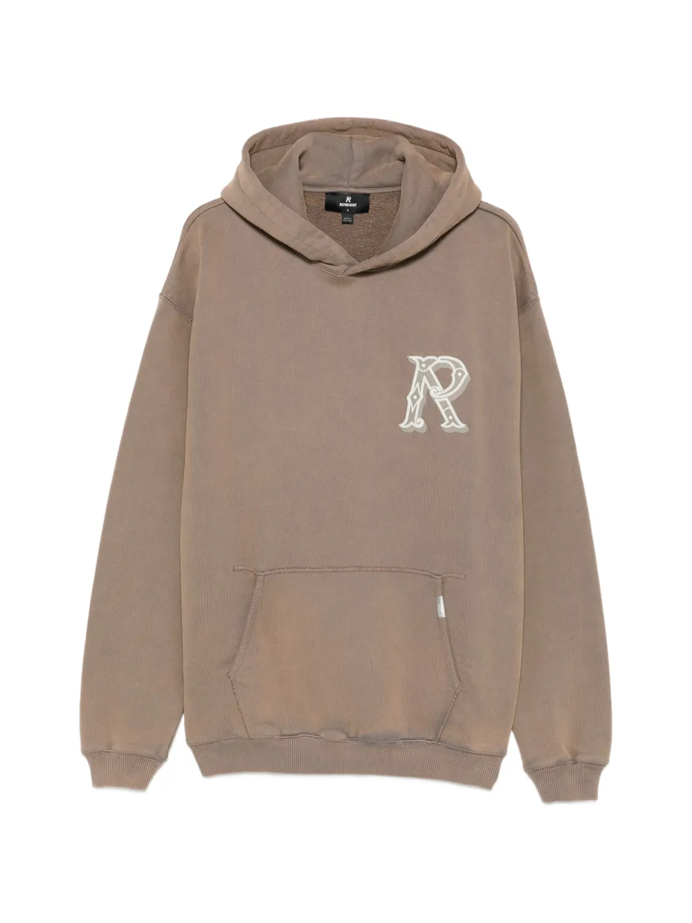 Represent logo-patch hoodie - Marrone