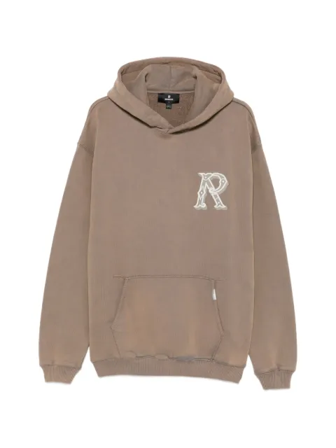 Represent Agasalho jeans com capuz e patch de logo