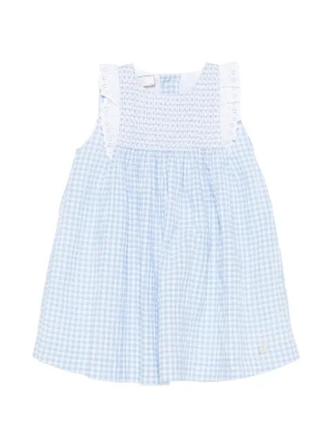 Paz Rodriguez gingham-pattern dress set