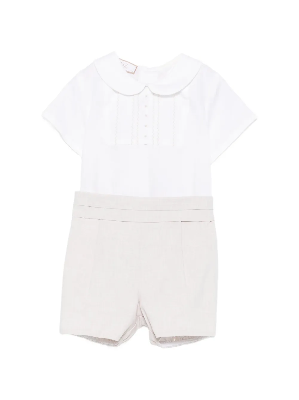 Paz Rodriguez Peter-Pan-collar shorts set - Bianco