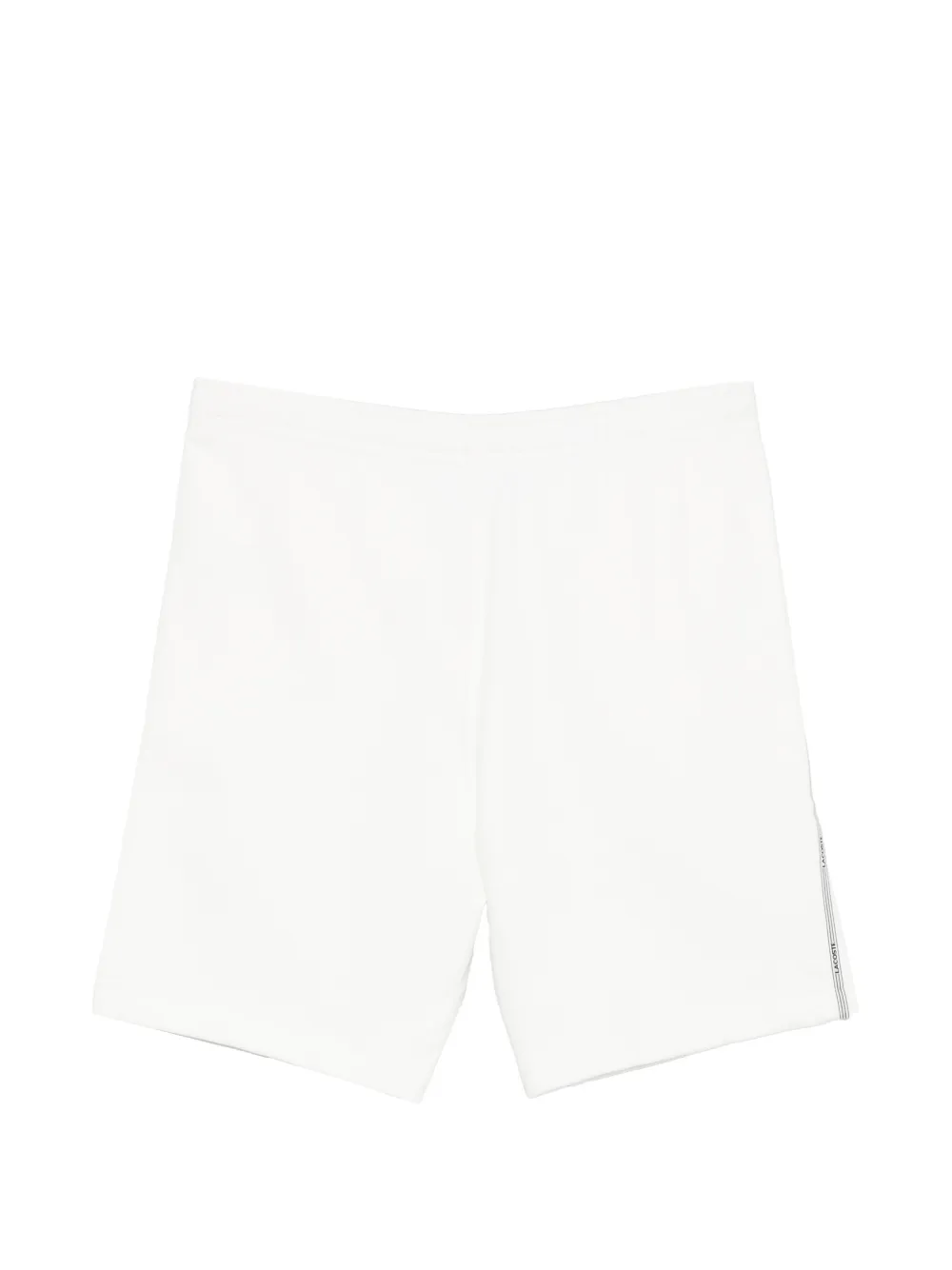Lacoste Shorts met logo-patch en zijstreep Wit