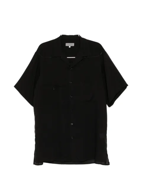 Yohji Yamamoto Cuban-collar short-sleeve shirt