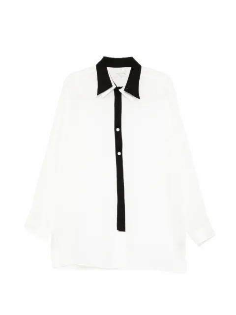 Yohji Yamamoto camisa con ribete en contraste