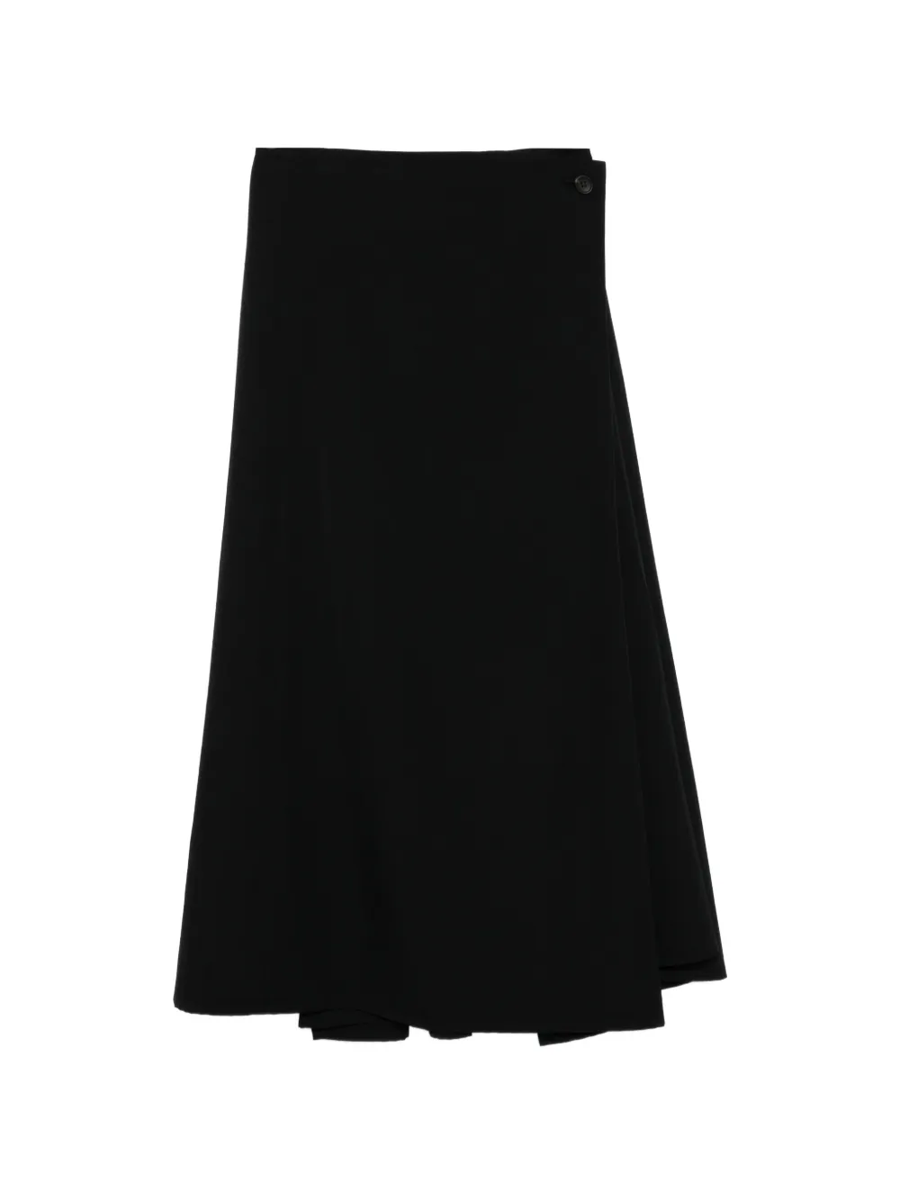 Yohji Yamamoto gabardine midi skirt - Nero