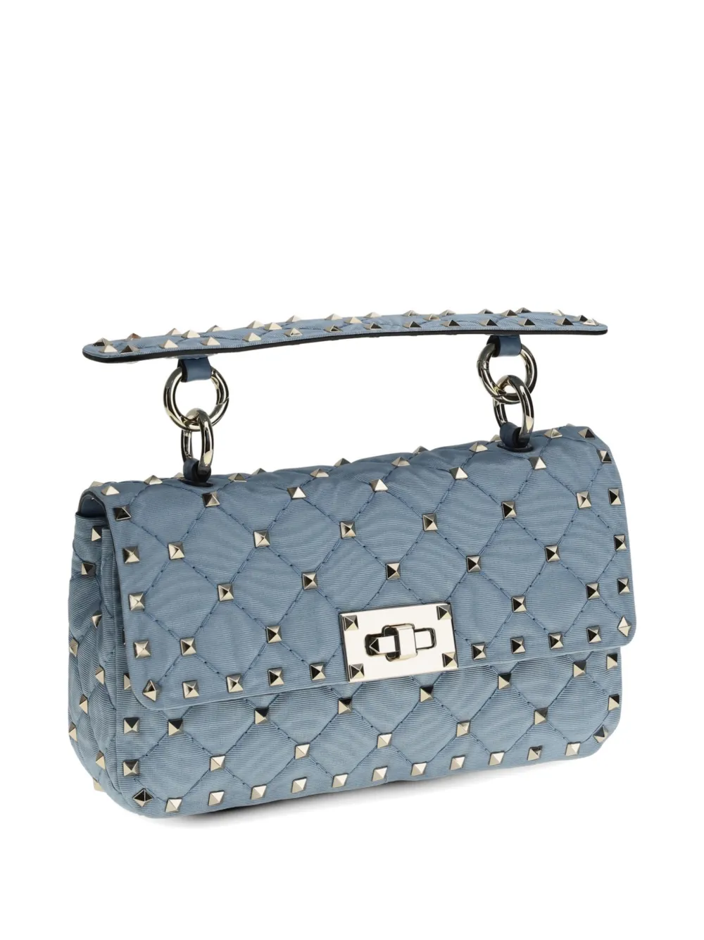 Valentino Garavani Kleine Rockstud Spike gewatteerde crossbodytas Blauw