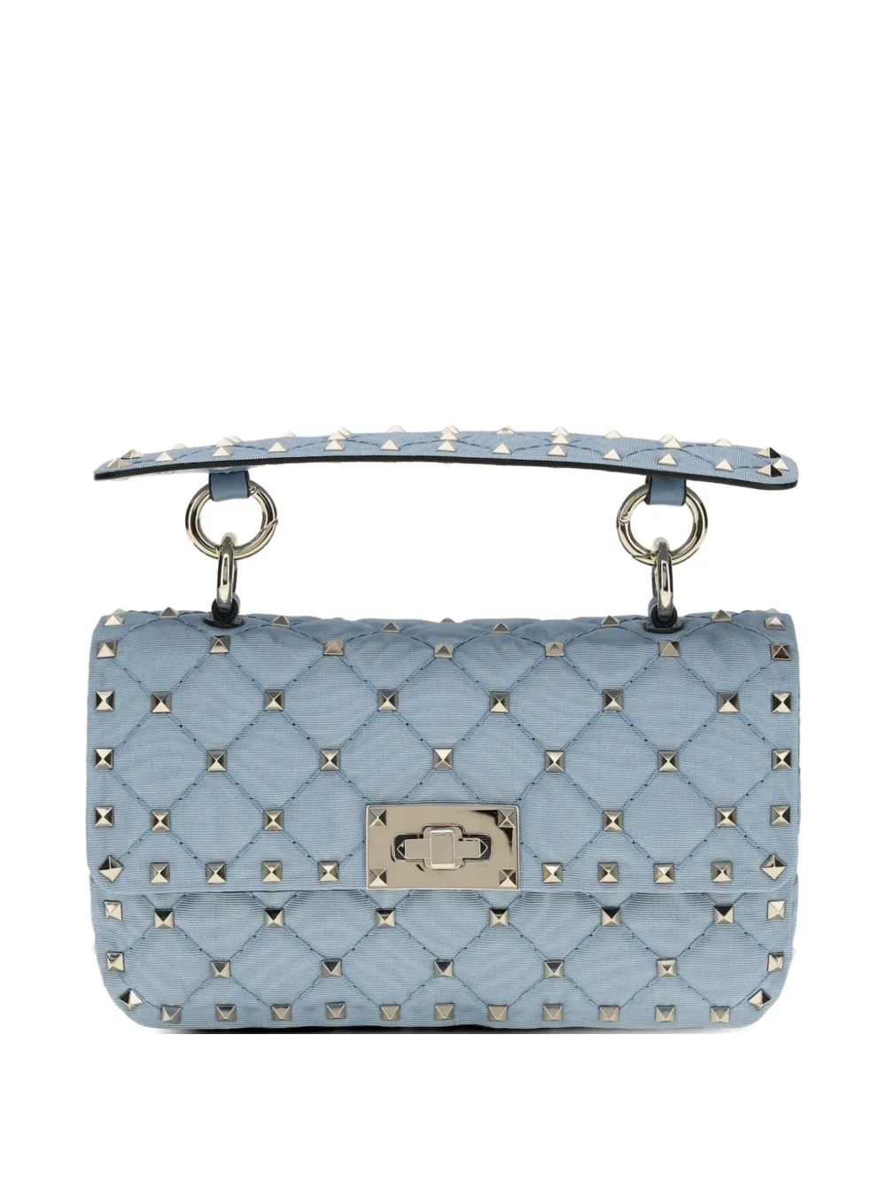 Valentino Garavani small Rockstud Spike quilted crossbody bag - Blu