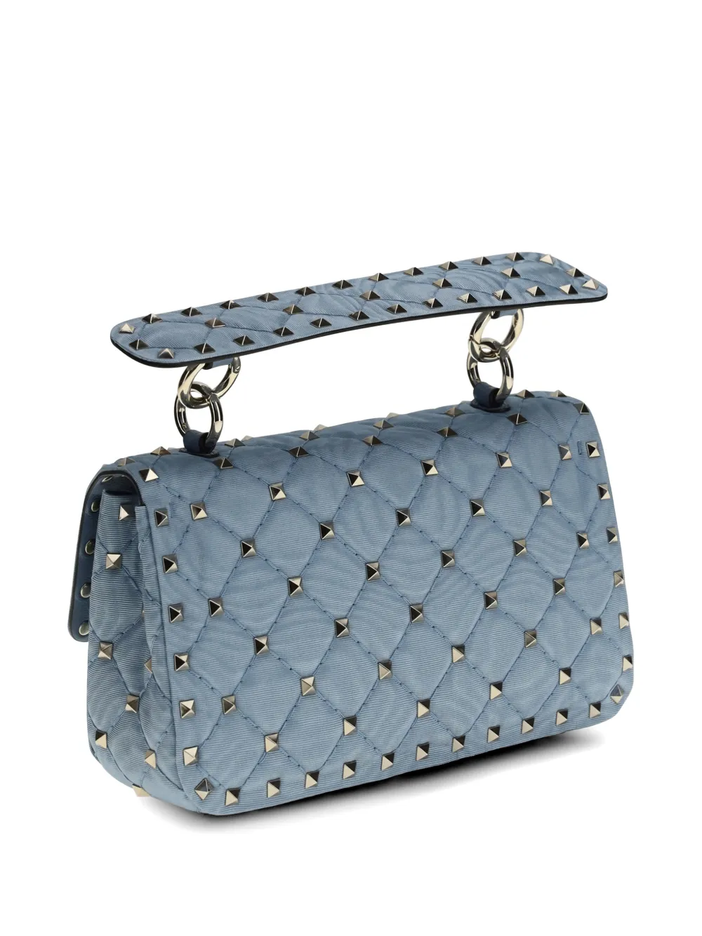 Valentino Garavani Kleine Rockstud Spike gewatteerde crossbodytas Blauw
