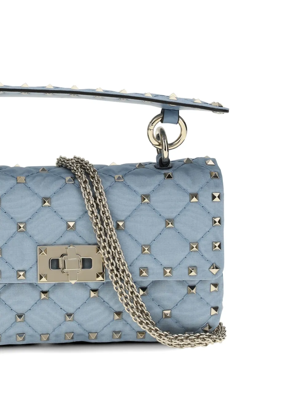 Valentino Garavani Kleine Rockstud Spike gewatteerde crossbodytas Blauw