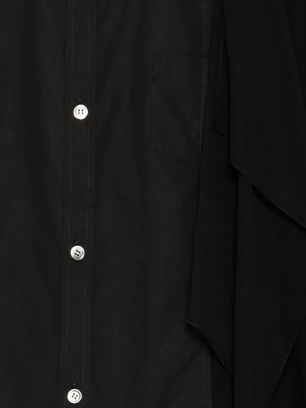 Undercover Gedrapeerd overhemd Zwart
