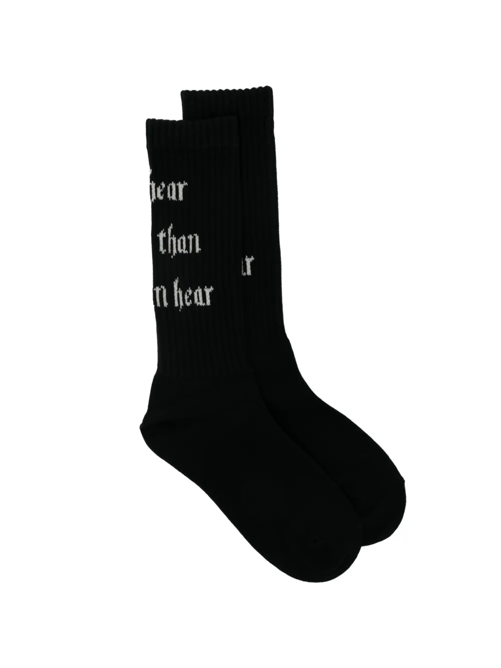 Undercover slogan-print socks - Nero