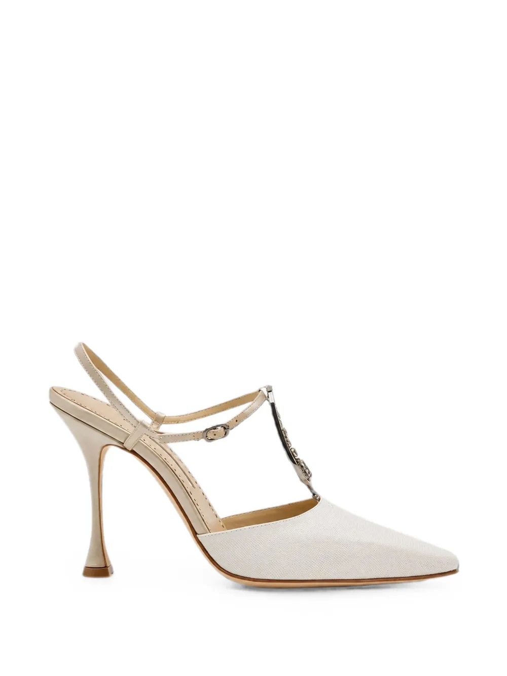 Manolo Blahnik Truta crystal-embellished pumps Beige