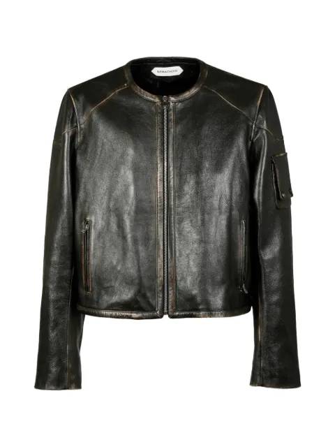 Namacheko distressed-effect leather jacket