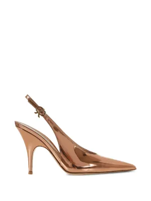Miu Miu スリングバック パンプス | ブラック | FARFETCH JP