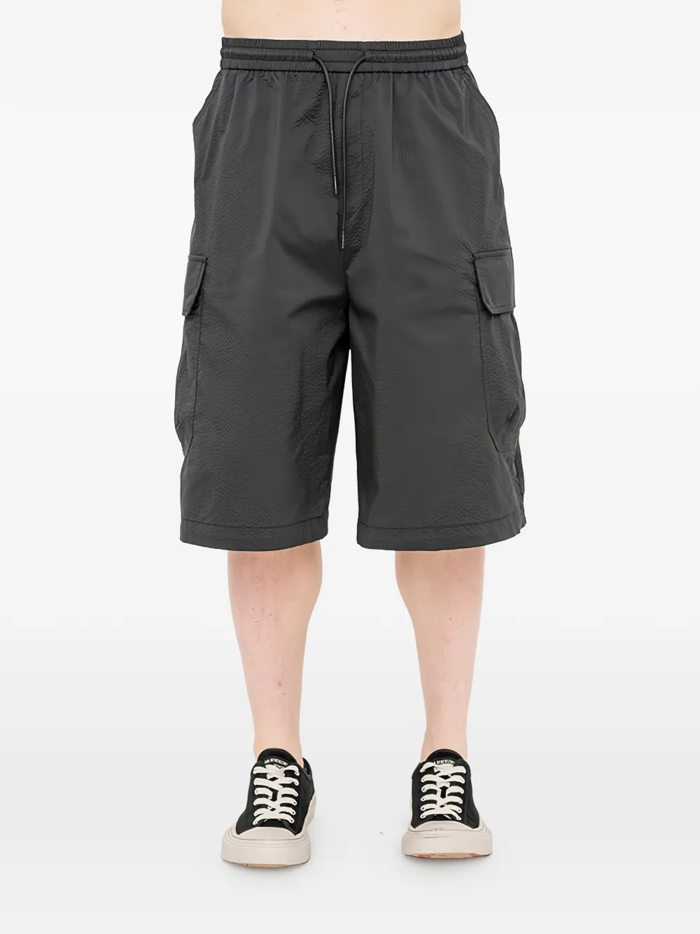 Juun.J textured cargo shorts - Grigio