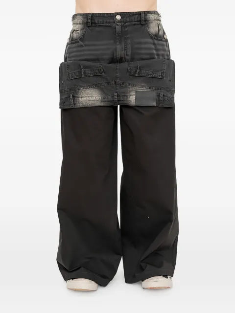 Juun.J layered-detail wide-leg trousers