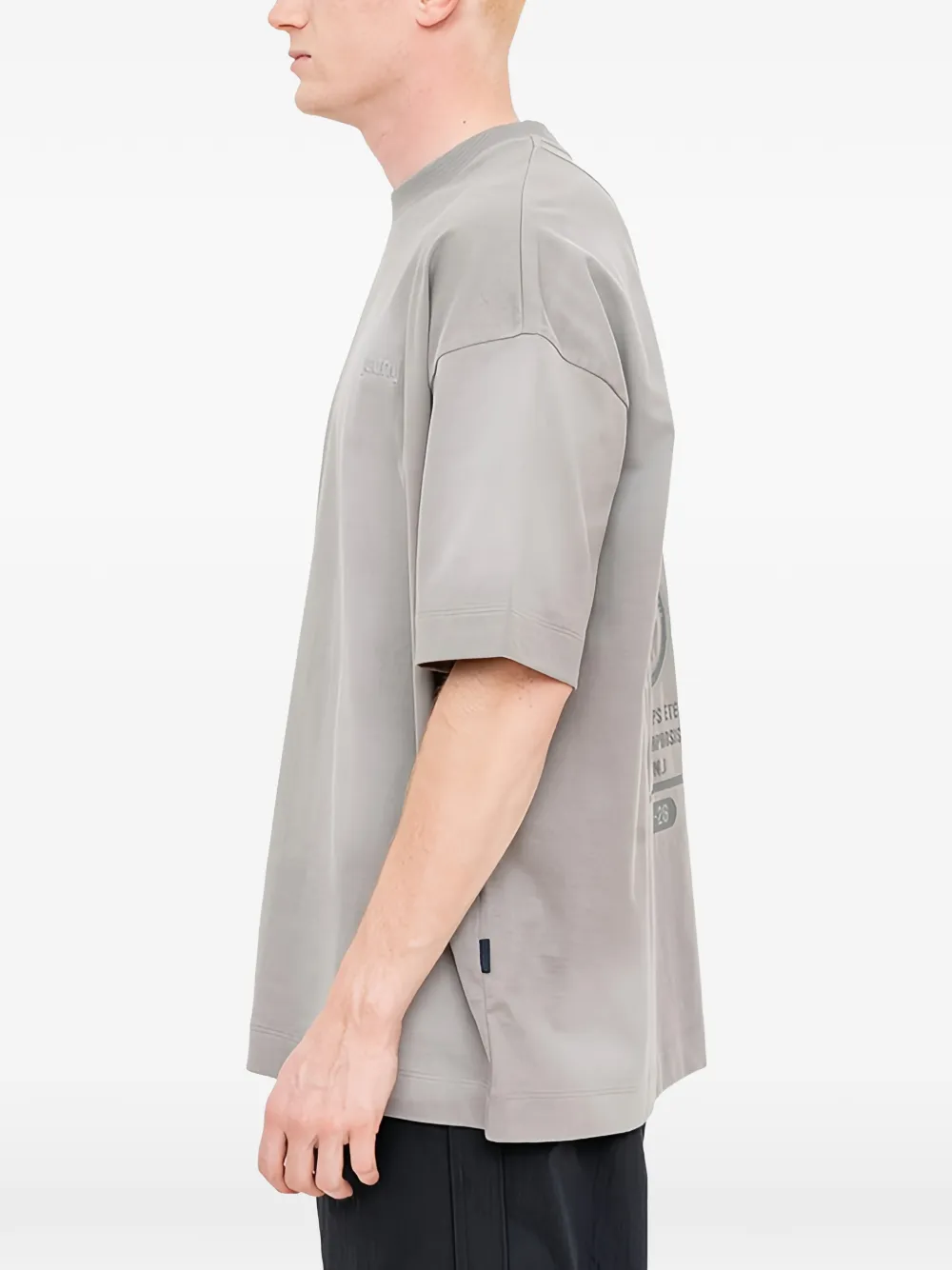Juun.J T-shirt met grafische print Grijs