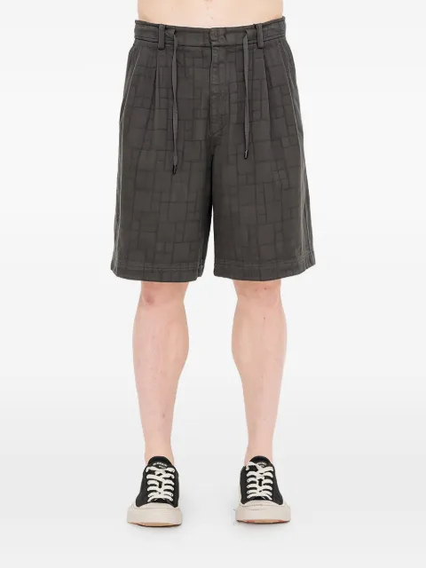 Juun.J geometric-pattern drawstring shorts