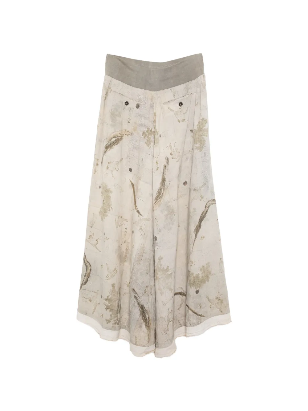 Ziggy Chen Maxi-rok met print Beige