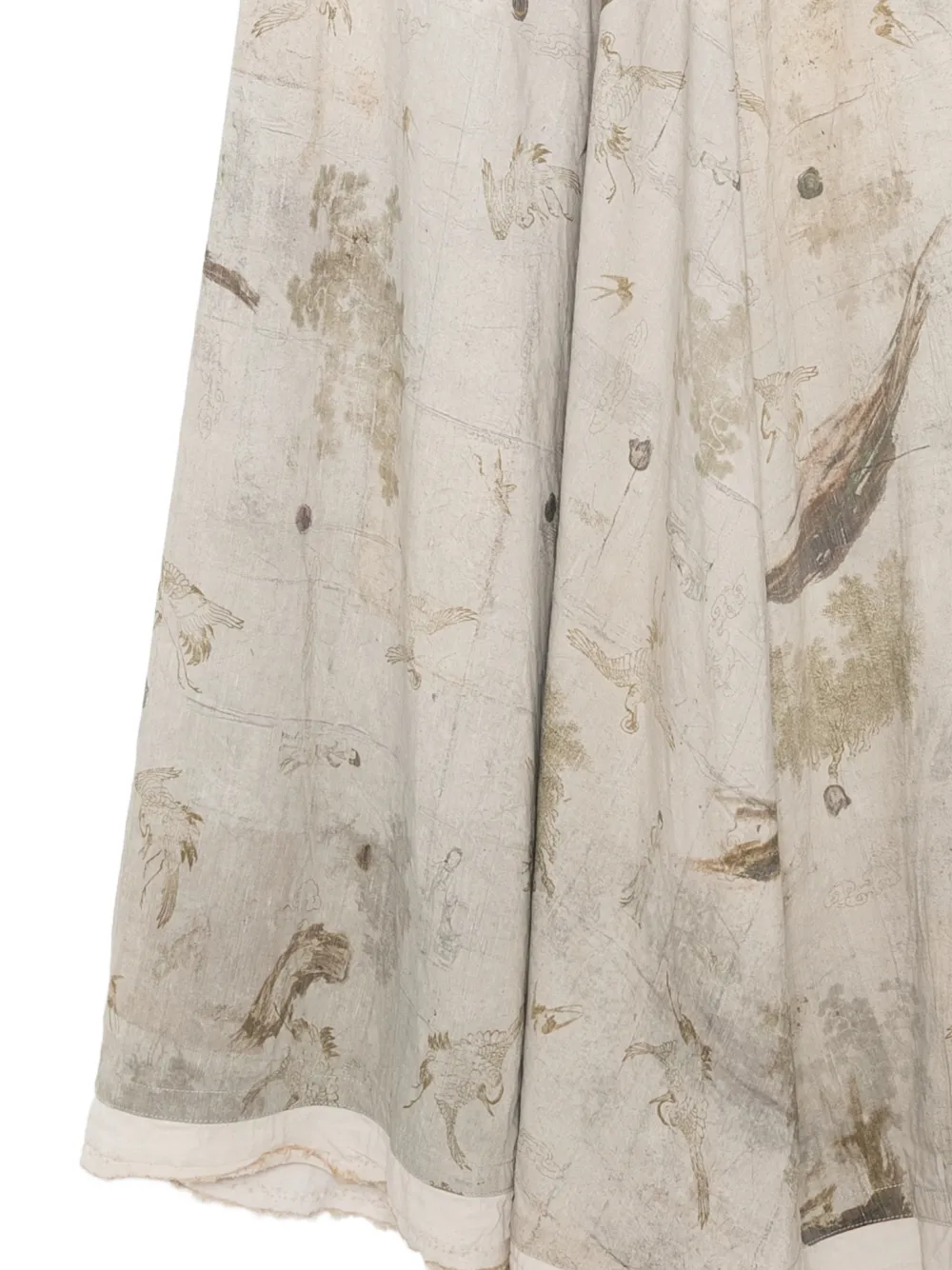 Ziggy Chen Maxi-rok met print Beige