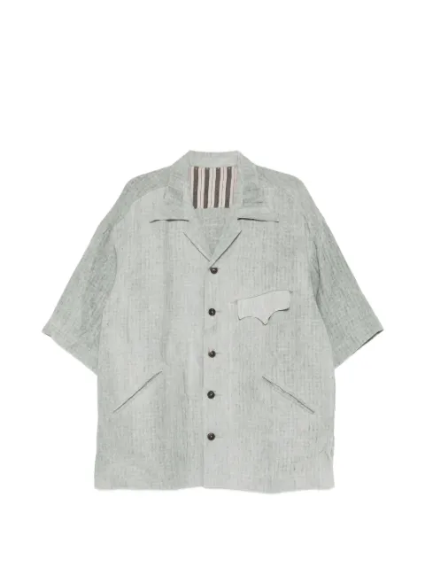 Ziggy Chen patch-pocket short-sleeve shirt