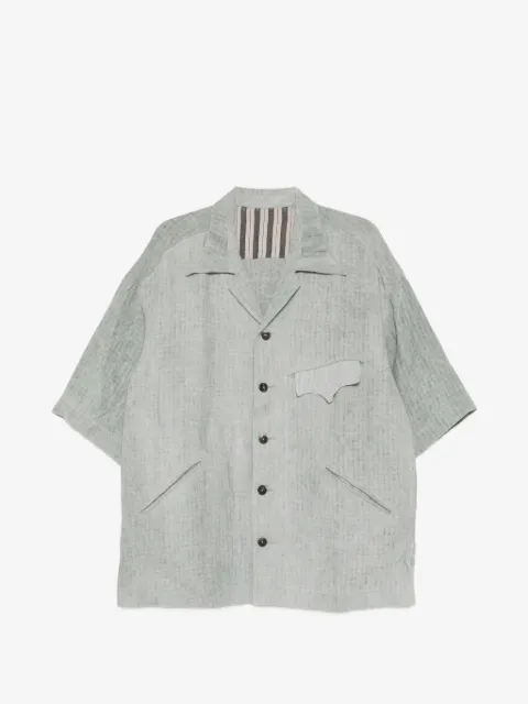 Ziggy Chen patch-pocket short-sleeve shirt