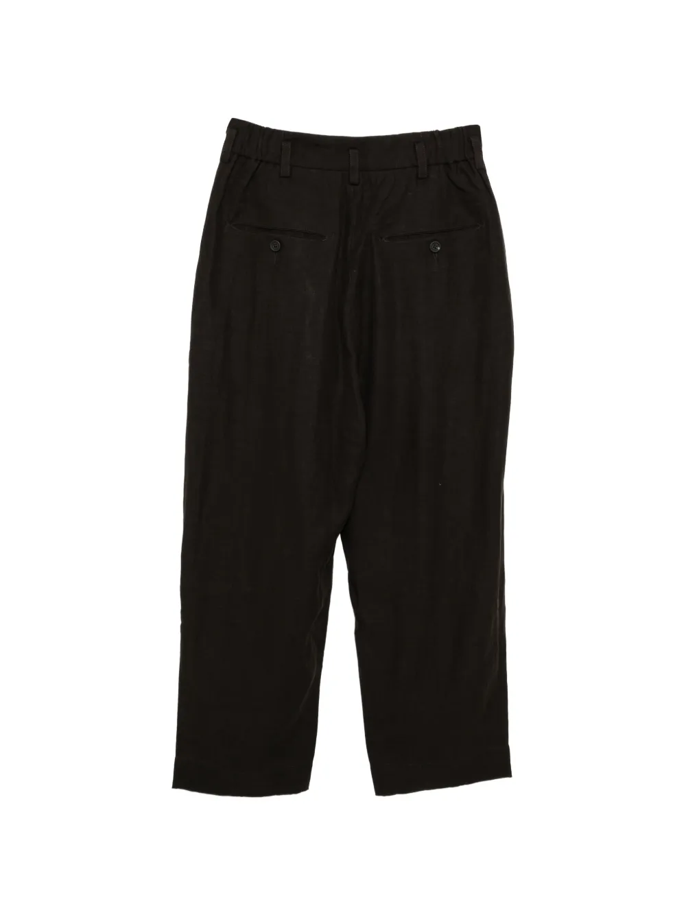 Ziggy Chen Linnen geplooide broek Bruin