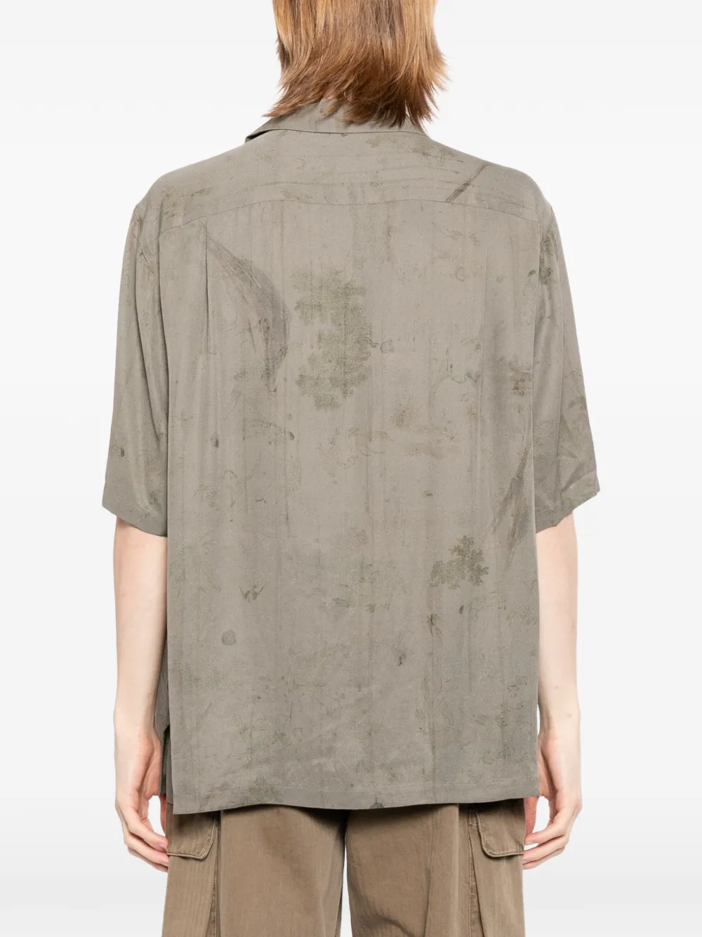 Ziggy Chen T-shirt met vervaagd effect en korte mouwen Grijs