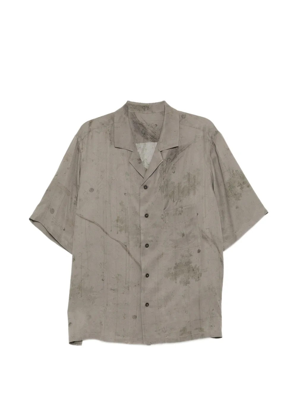 Ziggy Chen faded-effect short-sleeve shirt - Grau