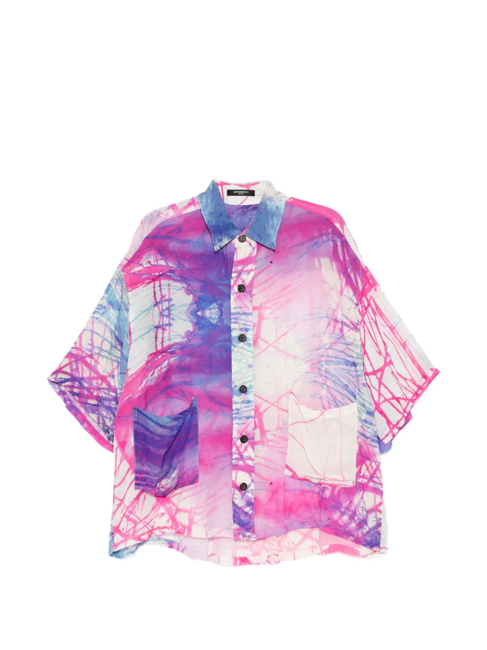 Nude:Masahiko Maruyama graphic-print short-sleeve shirt - Rosa