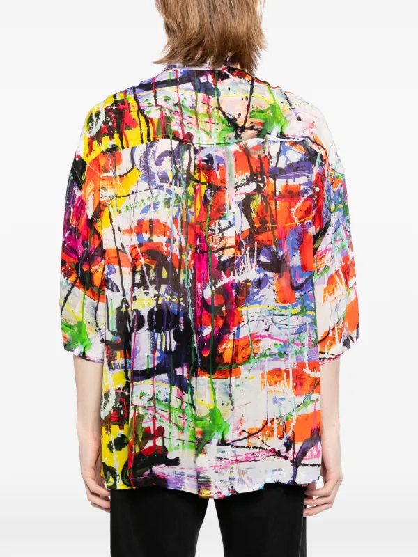 Nude:Masahiko Maruyama paint-splash Shirt | White | FARFETCH ID