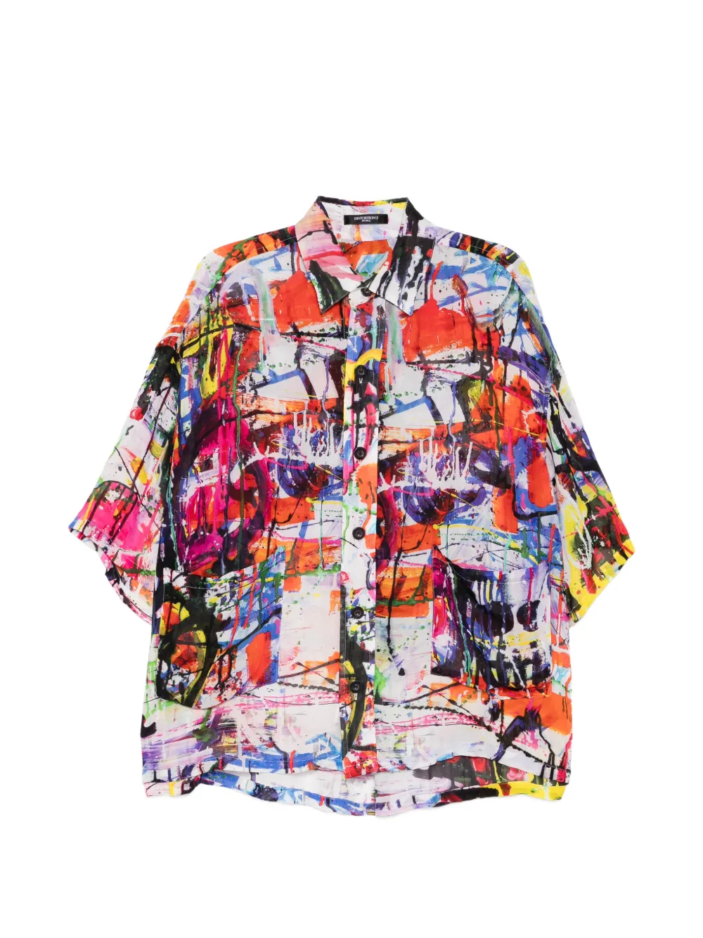 Nude:Masahiko Maruyama paint-splash shirt - White