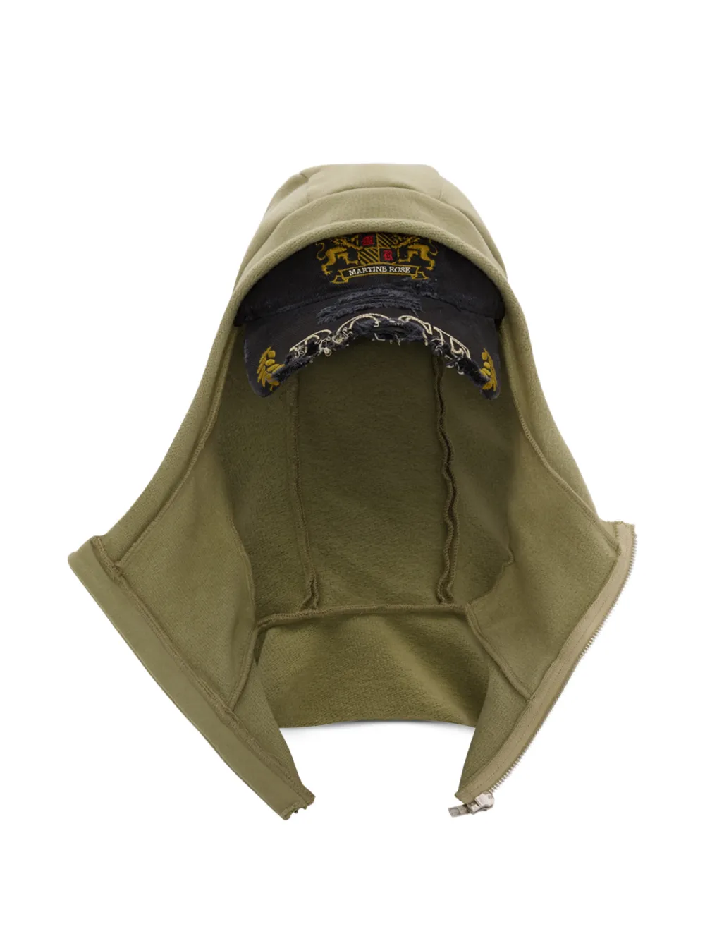 Martine Rose Cut Peak bivakmuts met capuchon Beige
