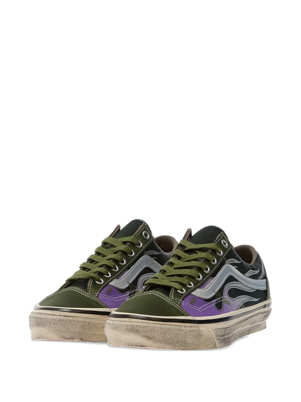 Vans Premium Old Skool 36 Flames lace-up sneakers Groen