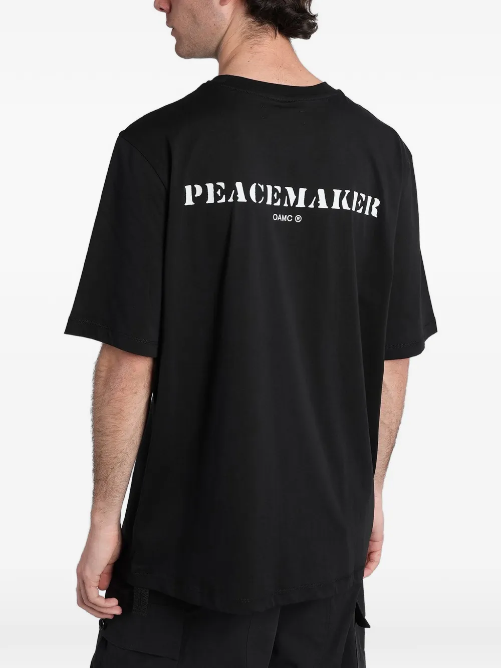 Peacemaker Oamc T-shirt met logoprint Zwart