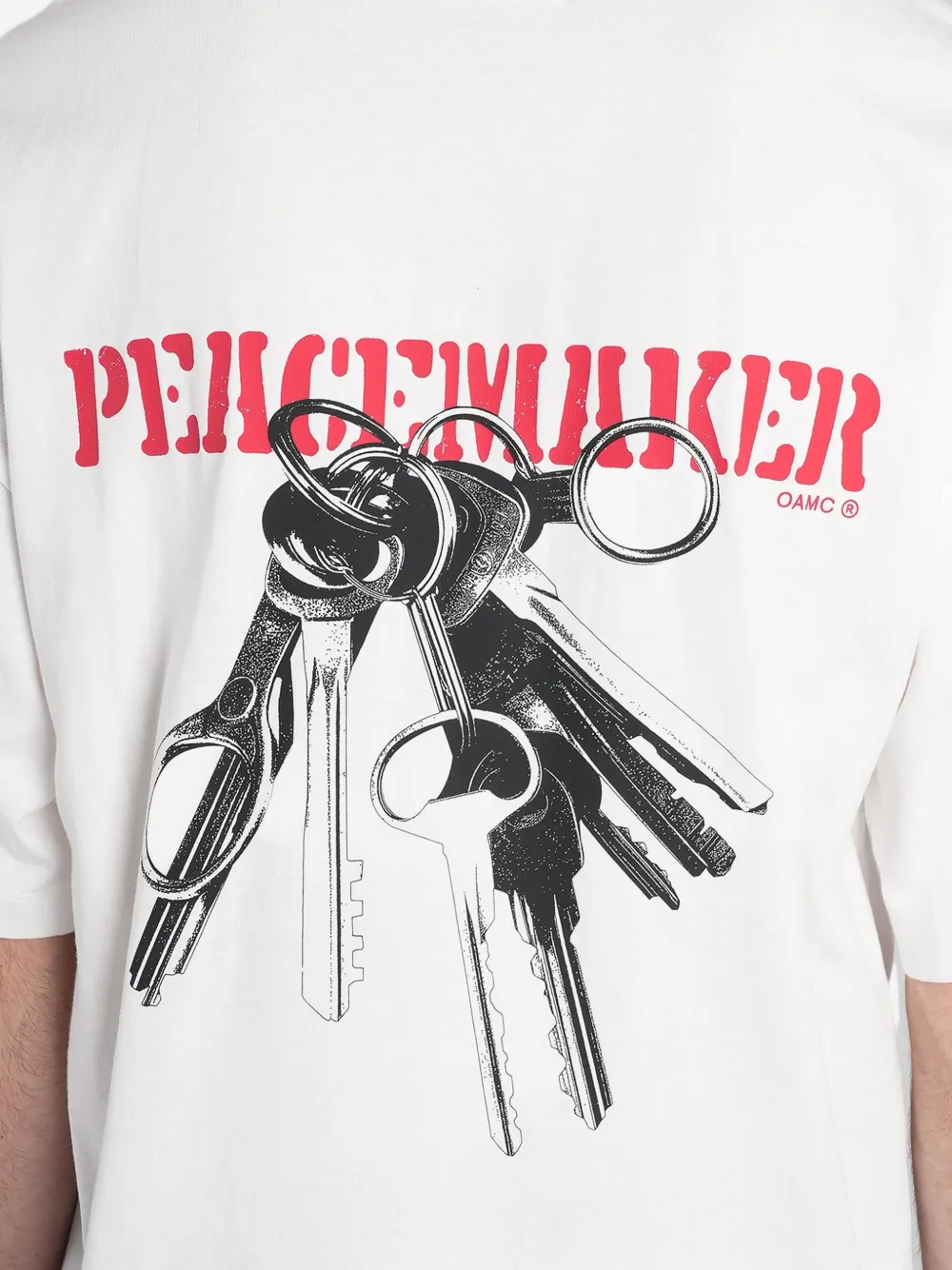 OAMC Peacemaker T-shirt met grafische print Wit
