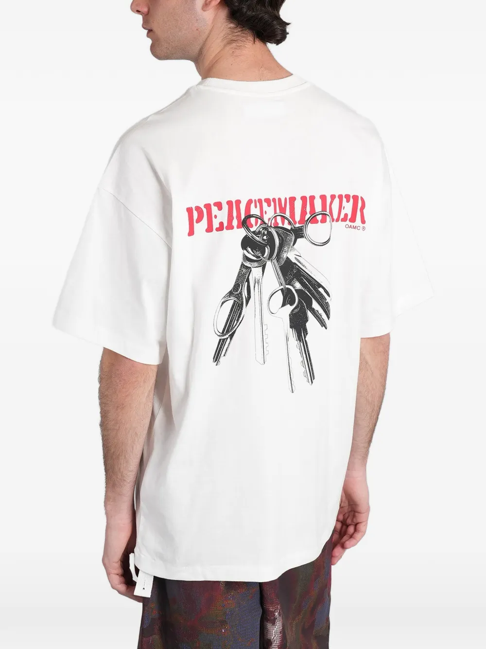 OAMC Peacemaker T-shirt met grafische print Wit