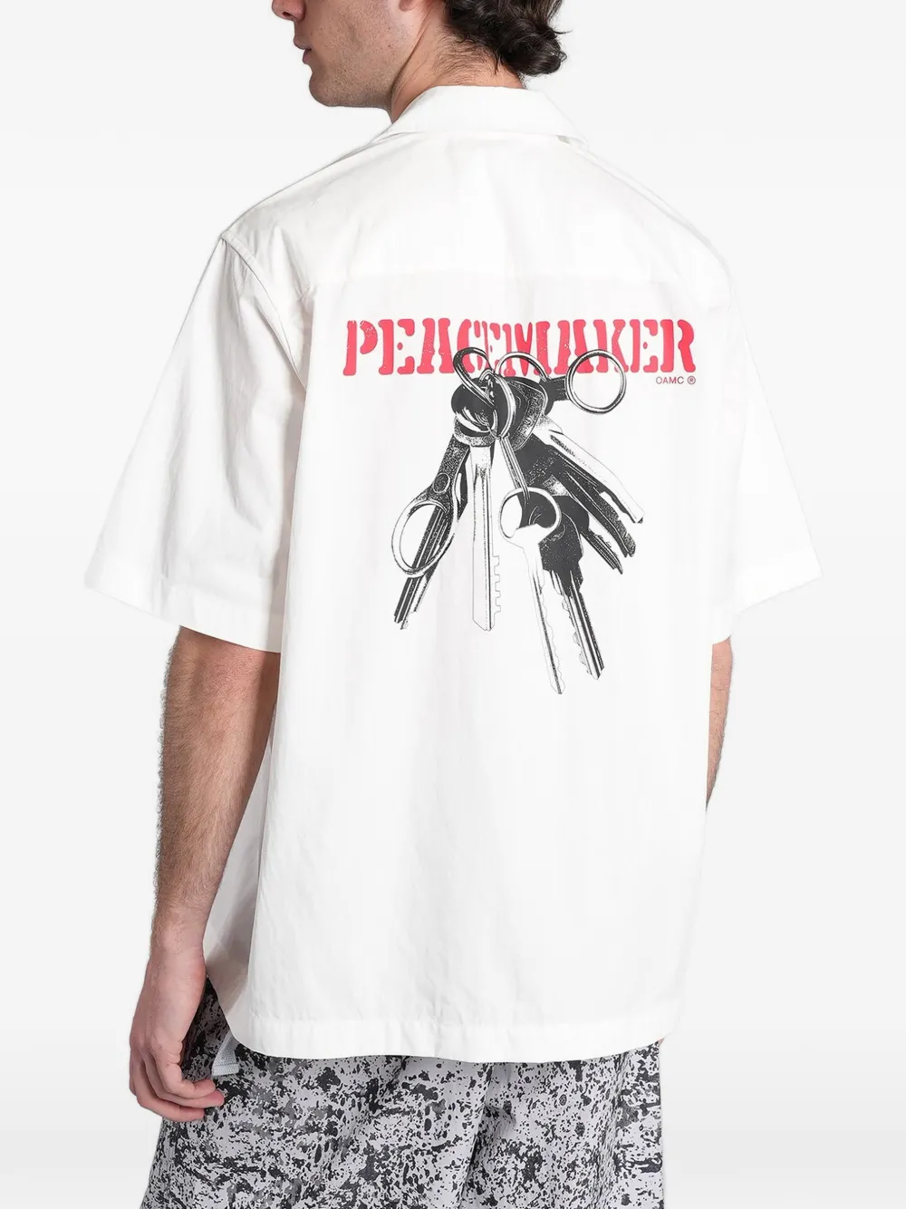 Peacemaker Oamc Overhemd met grafische print Wit