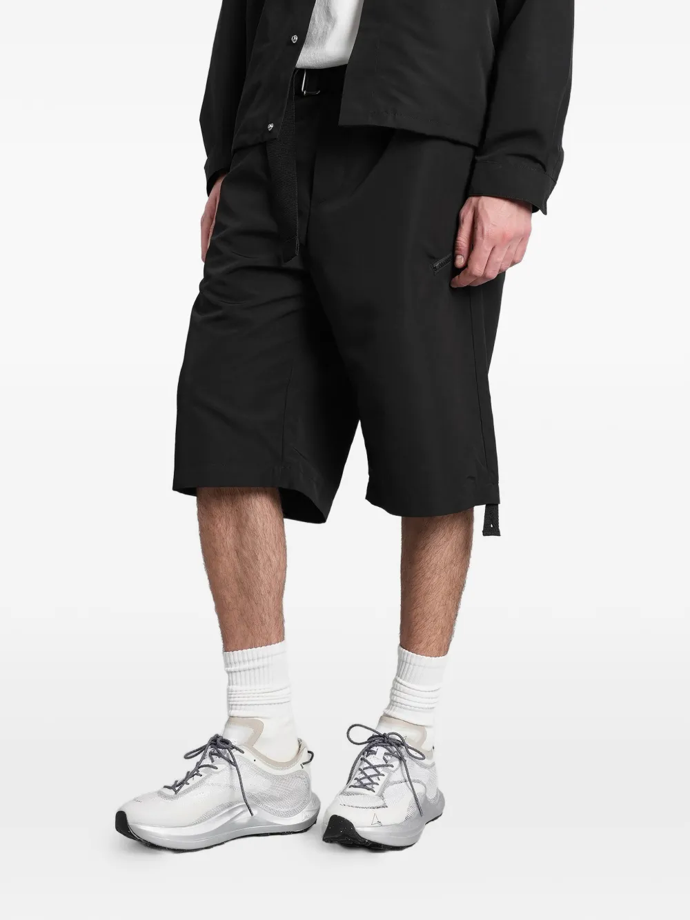Peacemaker Oamc Shorts met ritszak en ceintuur Zwart